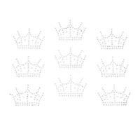 FINGERINSPIRE 18 Stück Transparentes Kronenmuster Zum Aufbügeln Kristall Strass Aufkleber 30x45mm Kronen Strass Transfer Strass Transfer Zum Aufbügeln Hotfix Transfer Strass Transfers Aufnäher