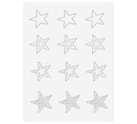 FINGERINSPIRE 24 Stück Strass Aufkleber Mit Sternenmuster Zum Aufbügeln 42x43mm Große Strass Transfers Mit Sternen Strass Transfers Zum Aufbügeln Hotfix Transfer Strass Transfers Aufnäher