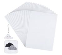 FINGERINSPIRE 40 Stück Weißer Filzstoff Zum Sticken 300x413mm Nadelfilzstoff Bastelmaterial Für DIY Projekte Großes Rechteckiges Filztuch Handstickerei Nähzubehör