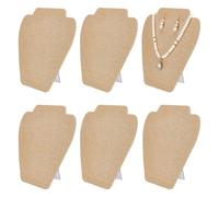 FINGERINSPIRE 6 Schmuckständer Aus Samt 20cm Hoch Hellbraun Für Ohrringe Anhänger Ketten Schaufensterpuppe Modell Halsketten Displayhalter Schmuckanhänger Aufbewahrungsregal Für Shows