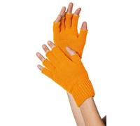 Fingerlos-Handschuhe in Orange | OS - Orange | Wir machen Party.de |