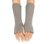 Fingerlose Handschuhe für Damen Handgelenk Warme Unisex Lange Stricken Armstulpen Halbfinger Handschuhe für Männer Frauen Handschuhe Fingerlose Fäustlinge Handwärmer Arm Wärmer (GY1, One Size)