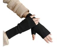 Fingerlose Handschuhe Warm Winterhandschuhe Damen Kurze Armstulpen Pulswärmer Handgelenkwärmer Unisex Fleece Handschuhe Plüsch Stulpen Handgelenk Arm Handwärmer Wollenhandschuhe für Schreiben Outdoor