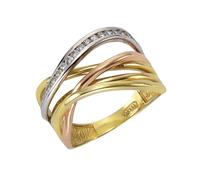 Fascination by Ellen K. Ring 333/- Gold gelb 017 (53,5) Zirkonia weiß 324370076