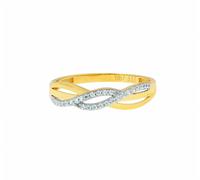 Fingerring ADELIA´S "Damenring 333 Gold ( 8K ) mit Zirkonia - Goldring" Gr. 56, silber, Fingerringe, Damen, 56, Gold, Fingerring, Goldring (64932359-56) silber