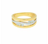 Fingerring ADELIA´S "Damenring 333 Gold ( 8K ) mit Zirkonia - Goldring" Gr. 60, silber, Fingerringe, Damen, 60, Gold, Fingerring, Goldring (26655615-60) silber