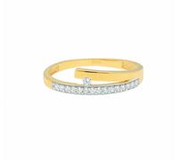 Fingerring ADELIA´S "Damenring 333 Gold ( 8K ) mit Zirkonia - Goldring" Gr. 60, silber, Fingerringe, Damen, 60, Gold, Fingerring, Goldring (90670932-60) silber