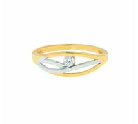 Fingerring ADELIA´S "Damenring 333 Gold ( 8K ) mit Zirkonia - Goldring" Gr. 62, silber, Fingerringe, Damen, 62, Gold, Fingerring, Goldring (90982029-62) silber