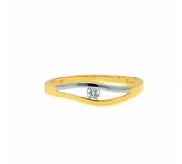 Fingerring ADELIA´S "Damenring 333 Gold ( 8K ) mit Zirkonia - Goldring" Gr. 68, silber, Fingerringe, Damen, 68, Gold, Fingerring, Goldring (37532556-68) silber