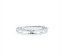 Fingerring ADELIA´S "Damenring 333 Weißgold ( 8K ) mit Zirkonia - Goldring" Gr. 48, silber, Fingerringe, Damen, 48, Gold, Fingerring, Goldring (53922032-48) silber