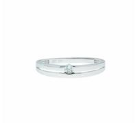 Fingerring ADELIA´S "Damenring 333 Weißgold ( 8K ) mit Zirkonia - Goldring" Gr. 68, silber, Fingerringe, Damen, 68, Gold, Fingerring, Goldring (53922032-68) silber