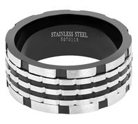 Fingerring ADELIA´S "Herren Ring aus Edelstahl" Gr. 66, schwarz, Fingerringe, Herren, 66, Edelstahl, Fingerring (10580850-66) schwarz