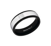 Fingerring AMOR "9783809/-816/-830/-847/-793" Gr. 64, schwarz (edelstahlfarben, schwarz), Fingerringe, Herren, 64, Edelstahl, Fingerring (27402707-64) edelstahlfarben, schwarz