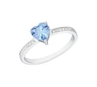 Amor Ring 925 Sterling Silber Damen Ringe, mit Zirkonia synth., Silber, Herz, Kommt in Schmuck Geschenk Box, 2035680