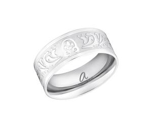 Fingerring AMOR "Funkelnd Rosé, 9853762-809-823-946-878-892-908-953-922-939" Gr. 62, grau, Fingerringe, Damen, 62, Edelstahl, Fingerring (63299119-62) grau