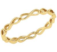 Fingerring AMOR "Infinity/Unendlichkeitsschleife" Gr. 58, gold (gelbgoldfarben), Fingerringe, Damen, 58, Gelbgold 375, 1,5mm, Fingerring (94000609-58) gelbgoldfarben