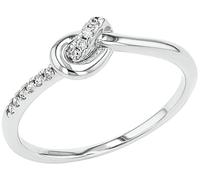 Amor Ring 925 Sterling Silber Damen Ringe, mit Zirkonia synth., Weiß, Kommt in Schmuck Geschenk Box, 2037262