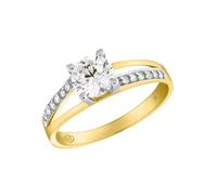 Amor Ring für Damen, Gold 333, Zirkonia synth., mehrfarbig Beige