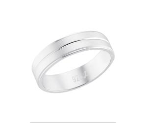 Fingerring AMOR "Uni Chic" Gr. 56, silber (silberfarben), Fingerringe, Damen, 56, Silber 925 (Sterlingsilber), 4mm, Fingerring (88775429-56) silberfarben