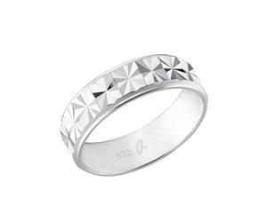 Fingerring AMOR "Uni Chic" Gr. 56, silber (silberfarben), Fingerringe, Damen, 56, Silber 925 (Sterlingsilber), 5mm, Fingerring (50277849-56) silberfarben