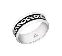 Fingerring AMOR "Uni Chic" Gr. 62, silber (silberfarben), Fingerringe, Damen, 62, Edelstahl, 9mm, Fingerring (86313452-62) silberfarben