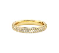Fingerring BRUNO BANANI "Schmuck Geschenk Silber 925 Damenring black-white" Gr. 56, gold (gelbgoldfarben, kristallweiß), Fingerringe, Damen, 56, Silber 925 (Sterlingsilber), 3,6mm, Fingerring, mit Zir