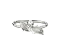 Fingerring BRUNO BANANI "Schmuck Geschenk Silber 925 Damenring Blatt" Gr. 59, silber (silberfarben, kristallweiß), Fingerringe, Damen, 59, Silber 925 (Sterlingsilber), 1,3mm, Fingerring, mit Zirkonia 