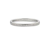Fingerring BRUNO BANANI "Schmuck Geschenk Silber 925 Damenring Memoire Eternity" Gr. 56, silber (silberfarben, kristallweiß), Fingerringe, Damen, 56, Silber 925 (Sterlingsilber), 2,1mm, Fingerring, mi