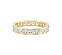 Fingerring BRUNO BANANI "Schmuck Geschenk Silber 925 Damenring Memoire" Gr. 56, gold (gelbgoldfarben, kristallweiß), Fingerringe, Damen, 56, Silber 925 (Sterlingsilber), 3,3mm, Fingerring, mit Zirkoni