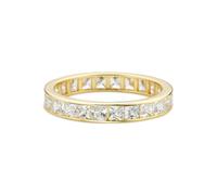 Fingerring BRUNO BANANI "Schmuck Geschenk Silber 925 Damenring Memoire" Gr. 59, gold (gelbgoldfarben, kristallweiß), Fingerringe, Damen, 59, Silber 925 (Sterlingsilber), 3,3mm, Fingerring, mit Zirkoni