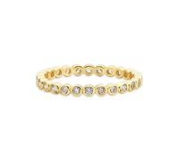 Fingerring BRUNO BANANI "Schmuck Geschenk Silber 925 Damenring Memoire Regenbogen" Gr. 59, gold (gelbgoldfarben, kristallweiß), Fingerringe, Damen, 59, Silber 925 (Sterlingsilber), 2,3mm, Fingerring,