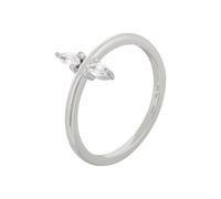 Fingerring CAÏ "925 Silber rhodiniert mit Zirkonia" Gr. 18, weiß, Fingerringe, Damen, 056 (17,8), Silber 925 (Sterlingsilber), Fingerring (99960056-18) weiß