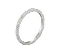 Fingerring CAÏ "925 Silber rhodiniert mit Zirkonia Stacking" Gr. 19, weiß, Fingerringe, Damen, 060 (19,1), Silber 925 (Sterlingsilber), Fingerring (67389228-19) weiß