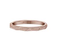 Fingerring CAÏ "925 Silber rosévergoldet Flechtoptik Stacking" Gr. 16,5, rosa (rot), Fingerringe, Damen, 052 (16,6), Silber 925 (Sterlingsilber), Fingerring (14013435-16,5) rot