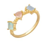 Cai Ring 925/- Sterling Silber Chalcedon Pastell Glänzend (Größe: 060 (19,1))
