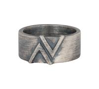 Fingerring CAÏ "925/- Sterling Silber matt oxidiert Dreieck" Gr. 58, silber (silbergrau), Fingerringe, Herren, 058 (18,5), Silber 925 (Sterlingsilber), Fingerring (45374013-58) silbergrau