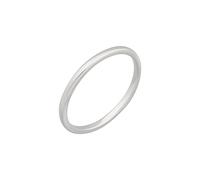 Fingerring CAÏ "925 Sterling Silber rhodiniert Basic Stacking" Gr. 16,5, weiß, Fingerringe, Damen, 052 (16,6), Silber 925 (Sterlingsilber), Fingerring (47456666-16,5) weiß