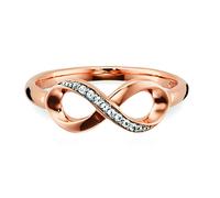 Fingerring CAÏ "925/- Sterling Silber rotvergoldet Topas" Gr. 16, rosa (rot), Fingerringe, Damen, 050 (15,9), 0,32, Silber 925 (Sterlingsilber), Fingerring (61333504-16) rot