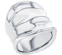 Fingerring CALVIN KLEIN "ELEMENTAL" Gr. 54, silber (edelstahlfarben), Fingerringe, Damen, 54, Edelstahl, Fingerring (40097703-54) edelstahlfarben