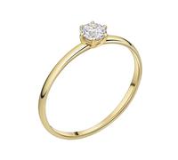 Fingerring CELESTA "375/- Gelbgold Zirkonia" Gr. 52, gelb, Fingerringe, Damen, 052 (16,6), Gold, Fingerring (28301069-52) gelb