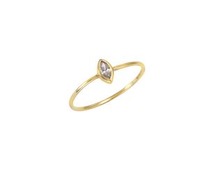 Fingerring CELESTA "Gold 375 Zirkonia weiß" Gr. 16, gelb, Fingerringe, Damen, 050 (15,9), Gold, Fingerring (90422747-16) gelb