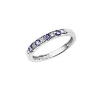 Fingerring DIAMONDS BY ELLEN K. "Gold 333 mit Tansanit und Diamant 0,025ct." Gr. 60, weiß, Fingerringe, Damen, 060 (19,1), 0,03 P2 = erkennbare Einschlüsse, Gold (384662-60) weiß