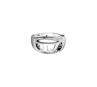 Fingerring DIESEL "Oval D" Gr. 17, edelstahlfarben, Fingerringe, Damen, 17, Edelstahl, Fingerring (50505565-17) edelstahlfarben