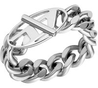 Fingerring DIESEL "Schmuck Geschenk Edelstahl Ring BAND" Gr. 21, schwarz (edelstahlfarben, schwarz), Fingerringe, Damen, 21, Edelstahl, 10mm, Fingerring (19406658-21) edelstahlfarben, schwarz