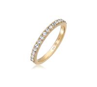 Fingerring ELLI "Bandring Memoire 925 Silber, mit Kristallen von Swarovski" Gr. 58, gold, Fingerringe, Damen, 58mm,mit Steinen, Silber 925 (Sterlingsilber), 2,2mm, Fingerring (67353837-58) gold