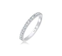 Fingerring ELLI "Bandring Memoire 925 Silber, mit Kristallen von Swarovski" Gr. 58, silber, Fingerringe, Damen, 58mm,mit Steinen, Silber 925 (Sterlingsilber), 2,2mm, Fingerring (29531243-58) silber