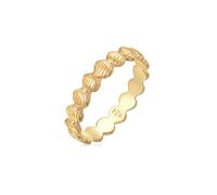 Fingerring ELLI "Bandring Muscheln Maritim Beach Look 925 Silber" Gr. 64, gold, Fingerringe, Damen, 64mm, ohne Stein, Silber 925 (Sterlingsilber), 5mm, Fingerring (95739950-64) gold
