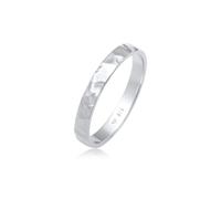 Elli Ring Damen Band Basic Fein Gehämmert Trend in 925 Sterling Silber