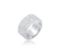Fingerring ELLI "Breit Bandring Dots Kugeln 925 Silber" Gr. 58, silber, Fingerringe, Damen, 58mm, ohne Stein, Silber 925 (Sterlingsilber), 10mm, Fingerring (95683814-58) silber
