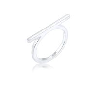 Fingerring ELLI "Geo Minimal Trend Steg 925 Silber" Gr. 58, silber, Fingerringe, Damen, 58mm, ohne Stein, Silber 925 (Sterlingsilber), 1.5mm (16242904-58) silber